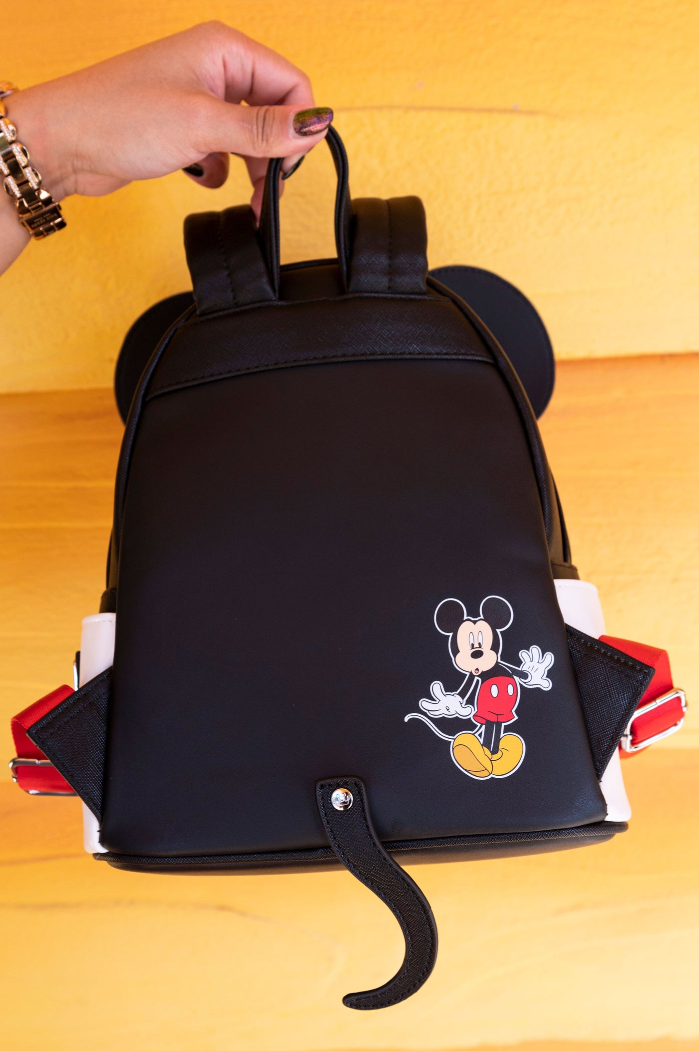 671803454279 - 707 Street Exclusive - Loungefly Disney Mickey Mouse Cosplay Mini Backpack - IRL Back