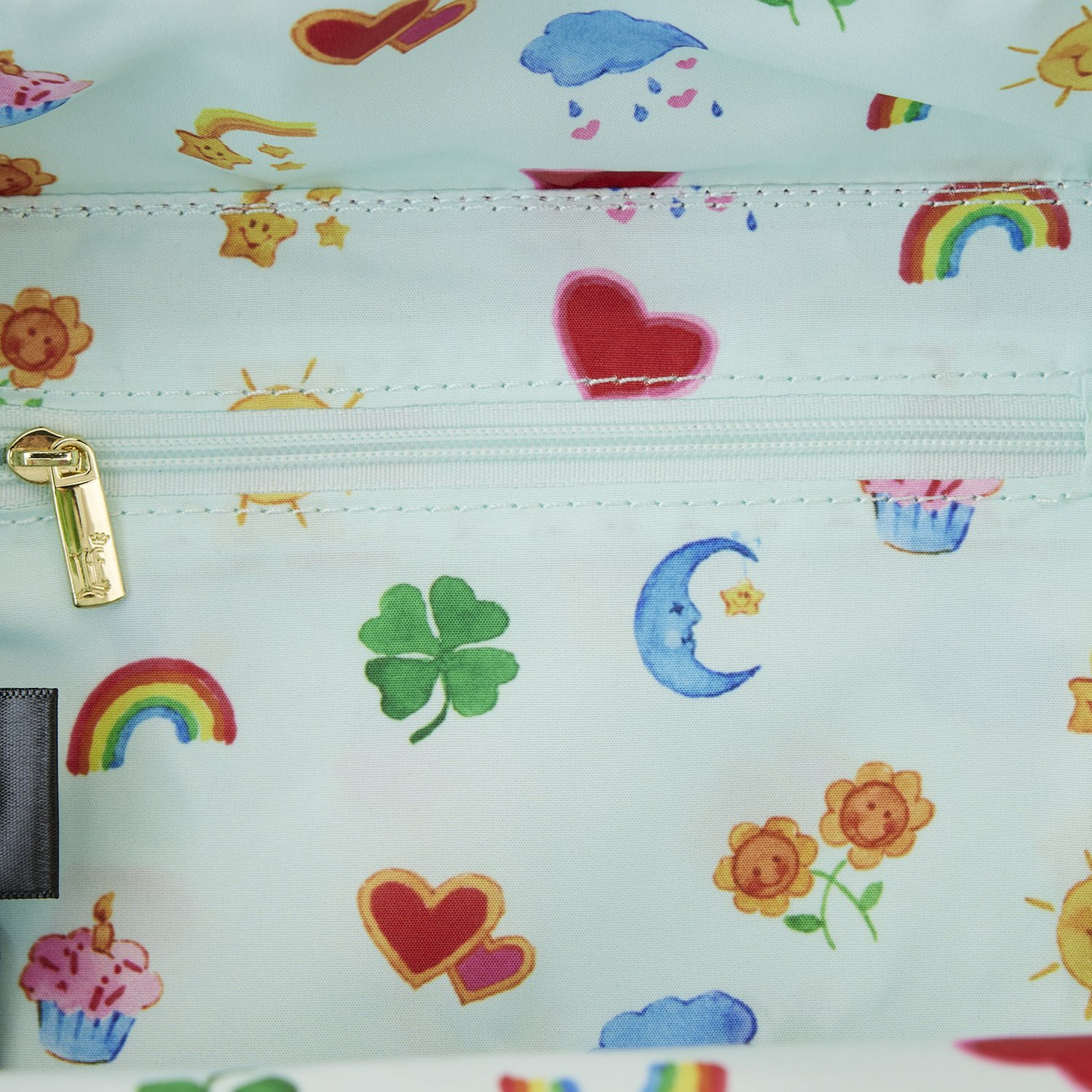 Loungefly Care Bears Heart Cloud Party Crossbody Bag with Rainbow Strap