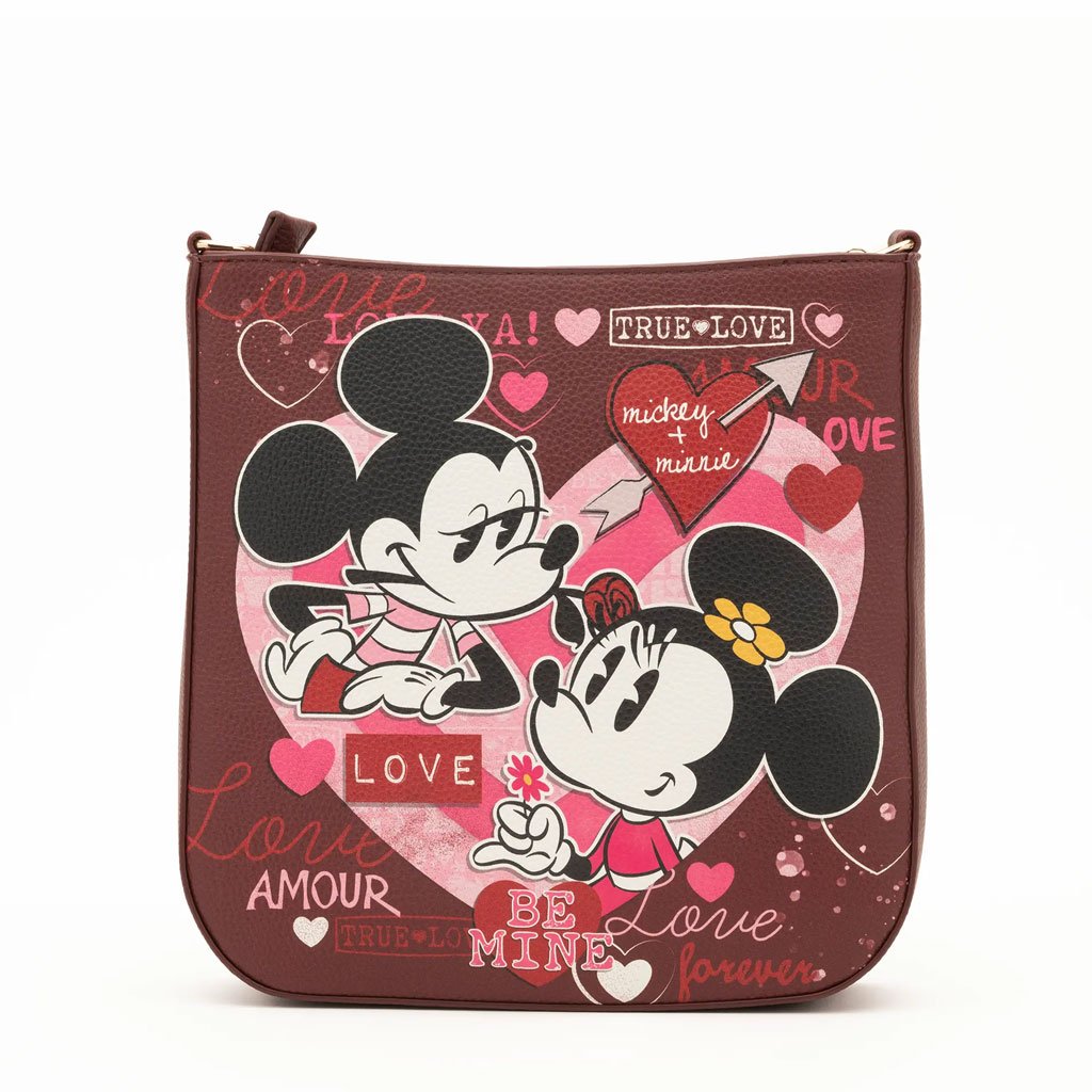 WondaPop Designer Series Disney Valentine Mickey and Minnie Crossbody - Front