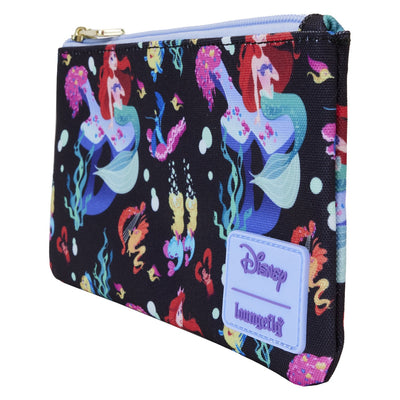Loungefly Disney The Little Mermaid 35th Anniversary Life is the Bubbles Nylon Wristlet Wallet - Side View