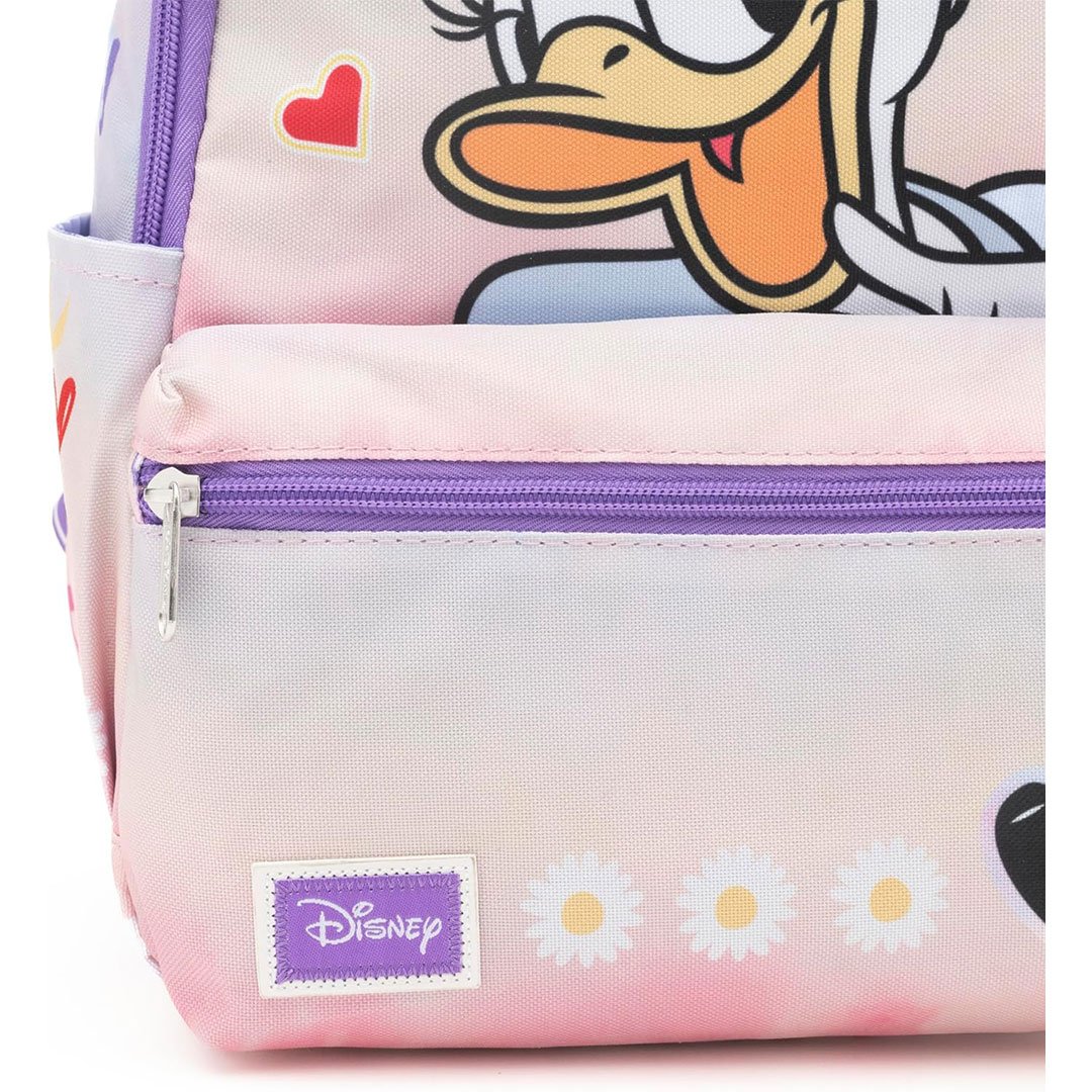 WondaPop Disney Daisy Duck 13" Nylon Mini Backpack - Lower front detail