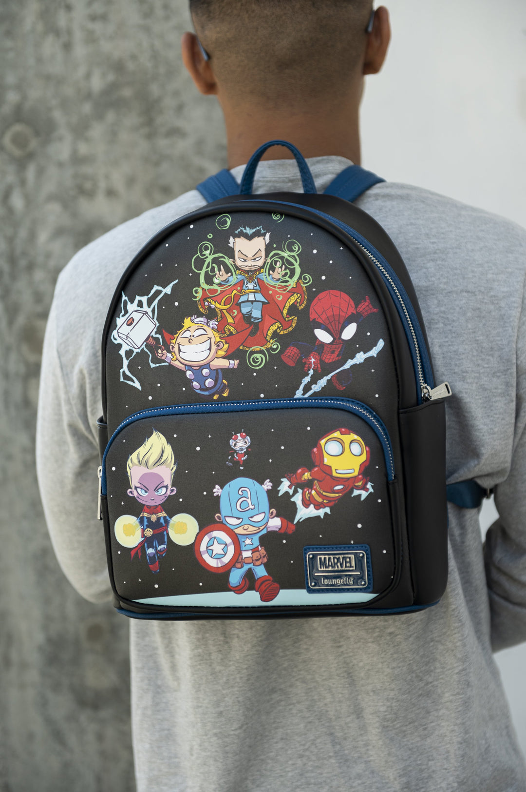 avengers marvel mini backpack Loungefly Marvel Skottie Young Chibi Group Mini Backpack