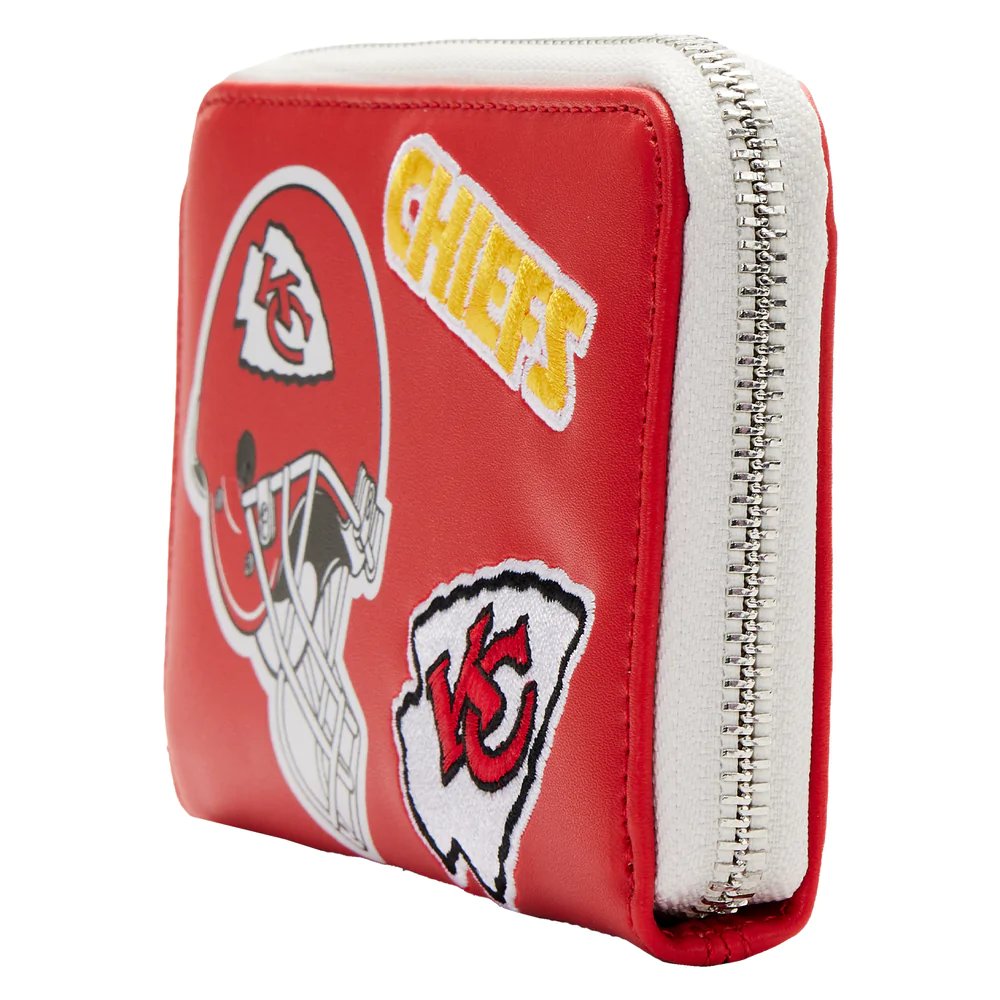 Loungefly NFL Kansas City Chiefs Patches Zip-Around Wallet - Side View