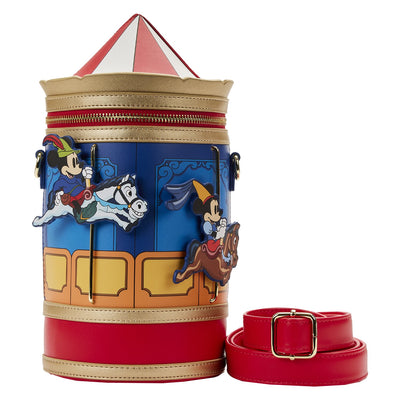 Loungefly Disney Brave Little Tailor Mickey Minnie Carousel Crossbody - Front