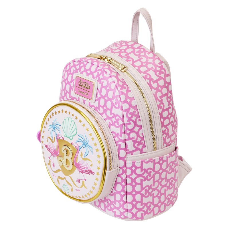 671803471283 - Loungefly Mattel Barbie Movie Logo Mini Backpack - Top View