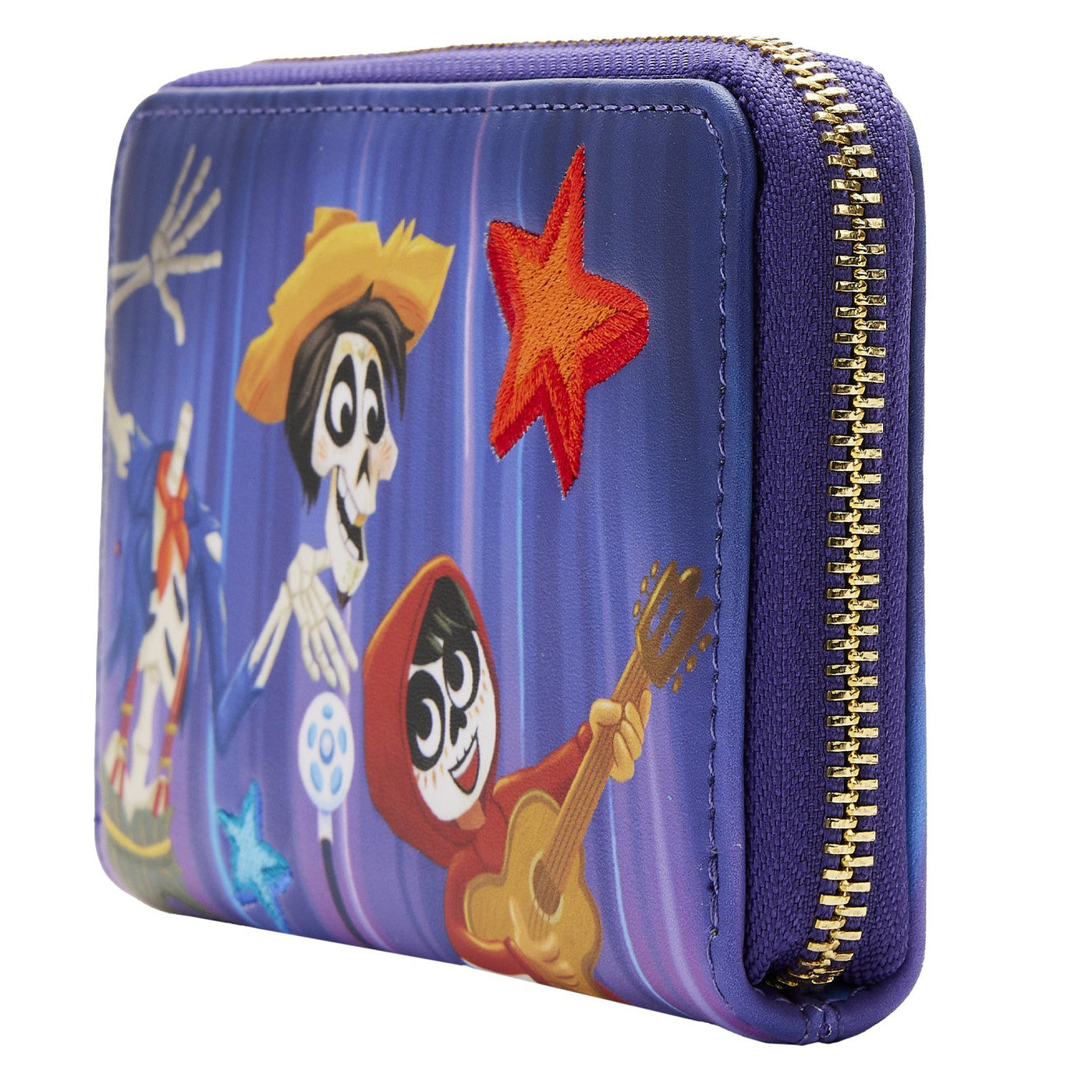 Loungefly Pixar Moments Miguel and Hector Performance Zip-Around Wallet - Side View