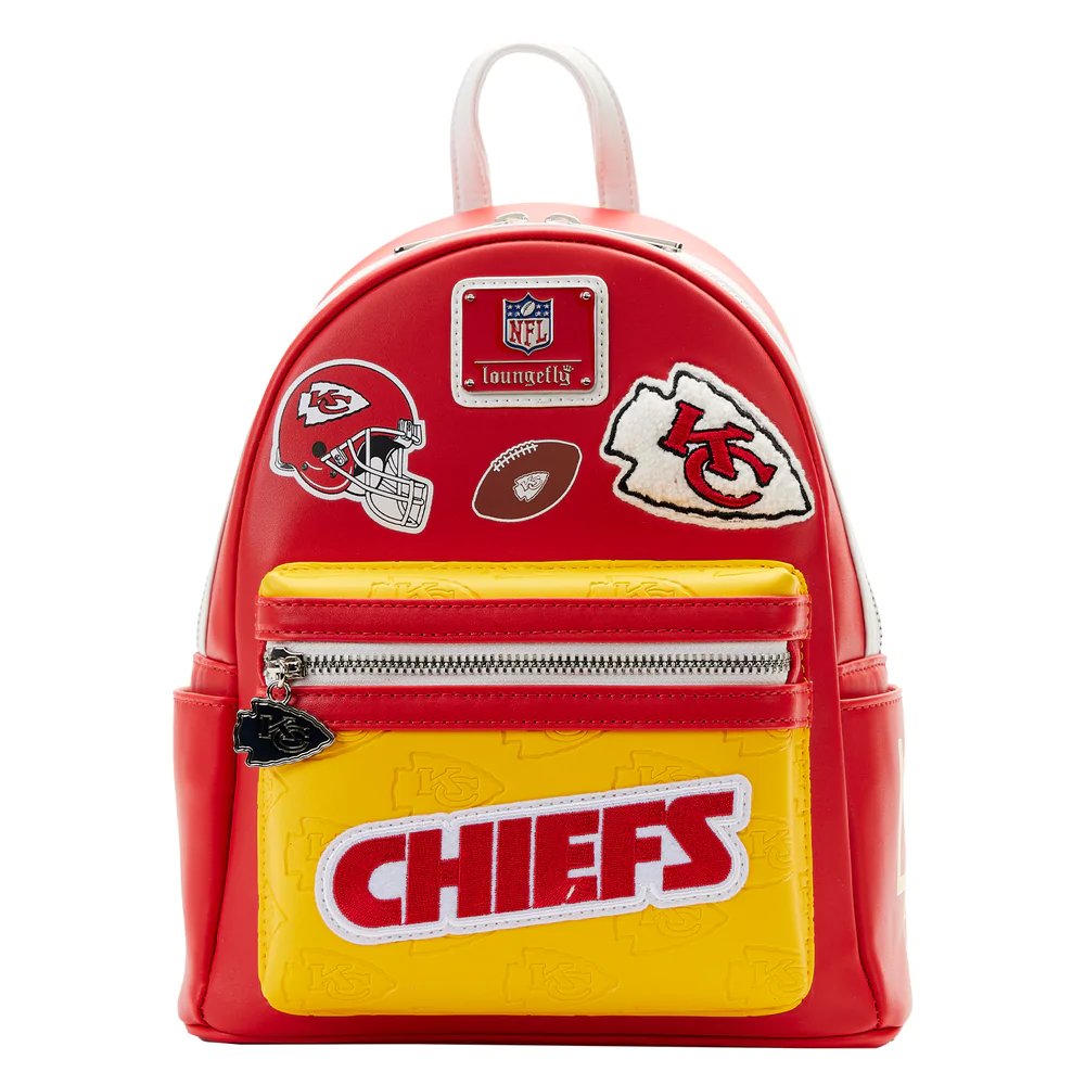 Loungefly NFL Kansas City Chiefs Patches Mini Backpack - Front