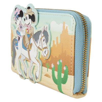 Loungefly Disney Western Mickey and Minnie Zip-Around Wallet - Side