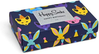 Happy Socks Party Animal Singing Birthday Gift Box 3-Pack