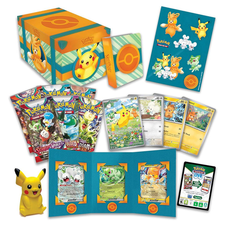Pokemon TCG: Paldea Adventure Chest Card Game - Contents