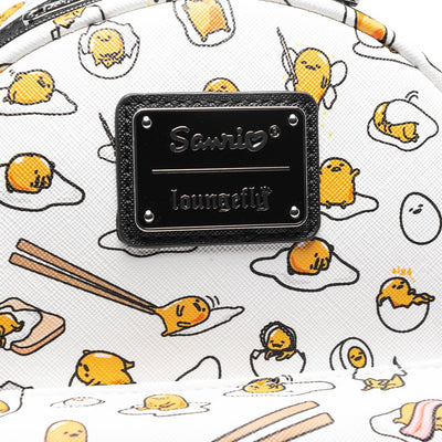 707 Street Exclusive - Loungefly Sanrio Gudetama The Lazy Egg Mini Backpack - Plaque
