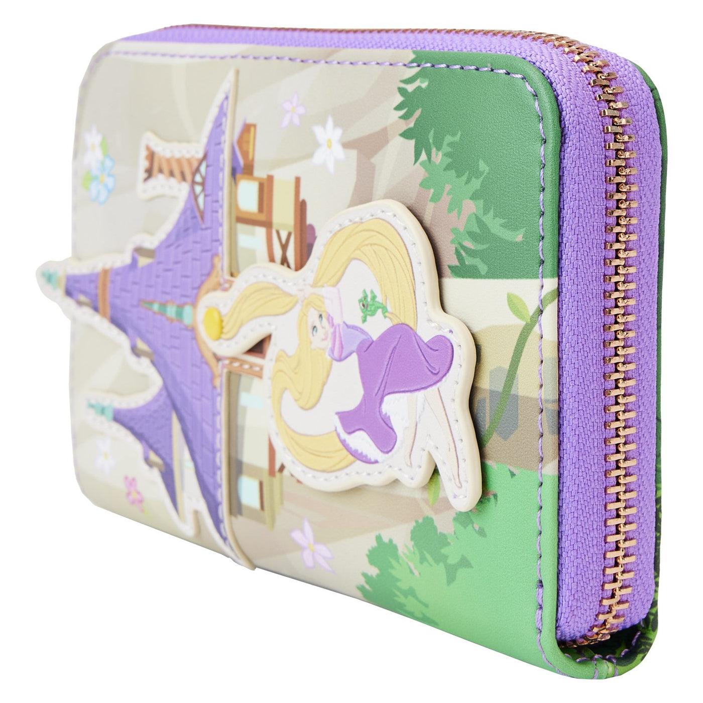 Loungefly Disney Tangled Rapunzel Swinging From Tower Zip-Around Wallet - Side View