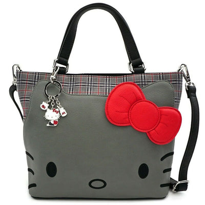 Loungefly x Hello Kitty Faux-Leather Plaid Tote Handbag- FRONT