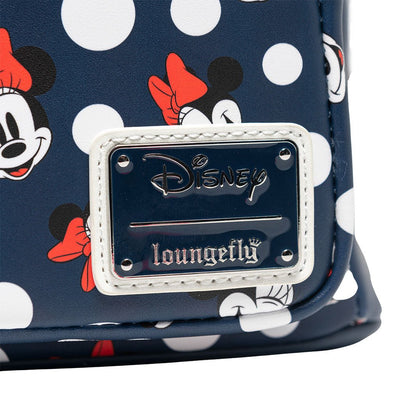 707 Street Exclusive - Loungefly Disney Minnie Mouse Polka Dot Navy Mini Backpack - Plack