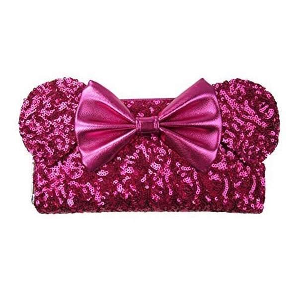 Loungefly x Disney Minnie Mouse Pink Sequin Wallet - FRONT