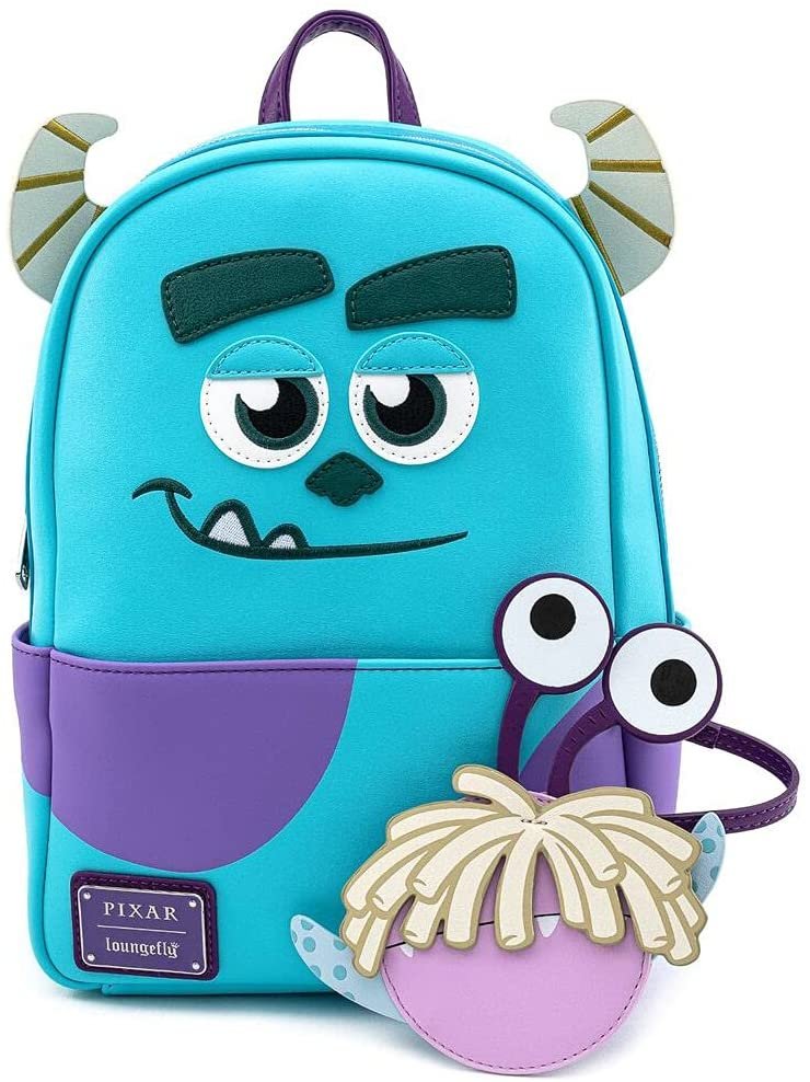 Loungefly Disney Pixar Monsters Inc. Sully Cosplay Mini Backpack with Boo Coin Purse