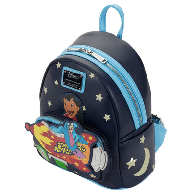 Loungefly Disney Lilo and Stitch Space Adventure Mini Backpack - Top View