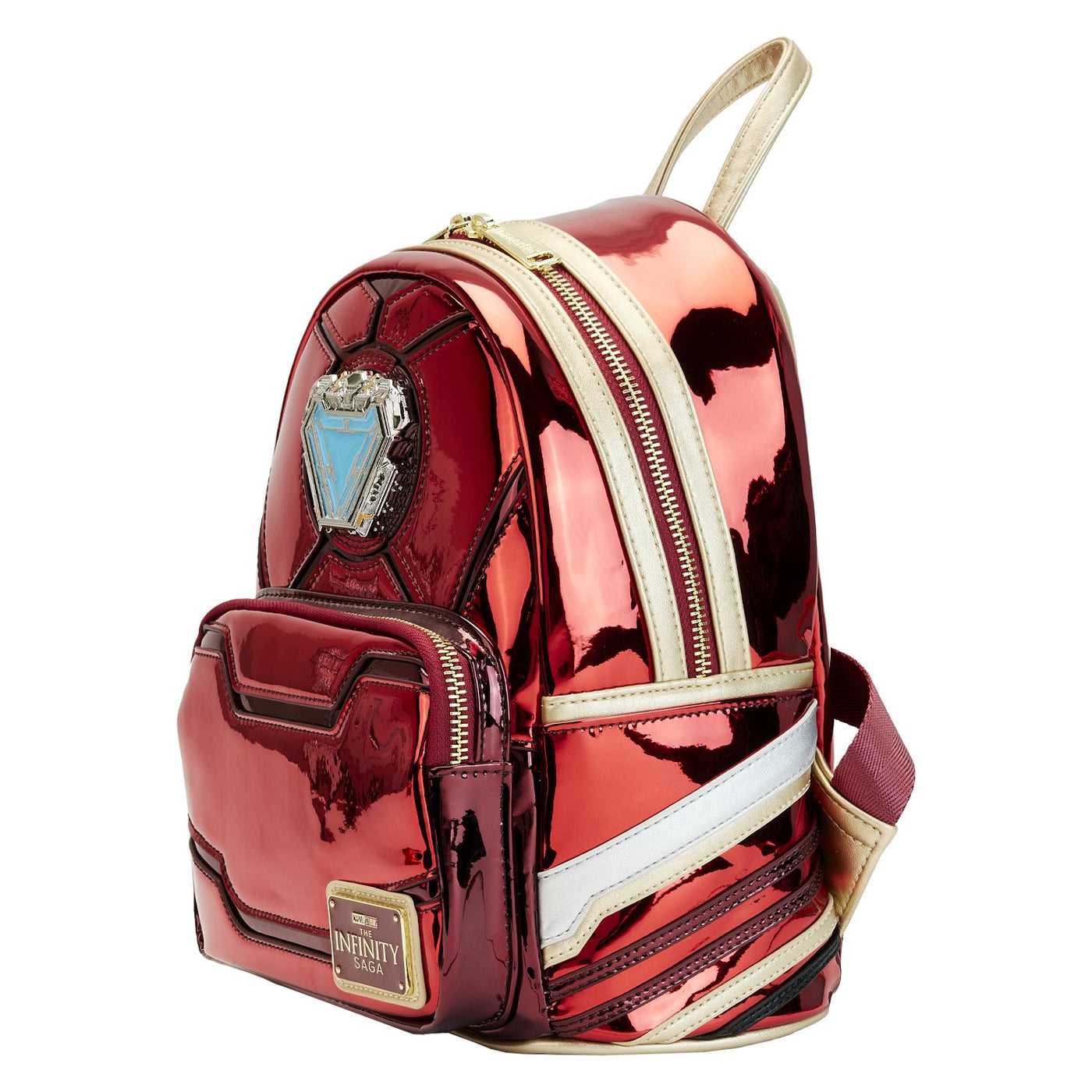 671803449619 - Loungefly Marvel Iron Man 15th Anniversary Cosplay Mini Backpack - Side