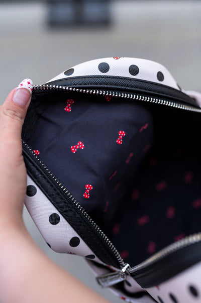 707 Street Exclusive - Loungefly Sanrio Hello Kitty Polka Dot Mini Backpack - IRL Interior