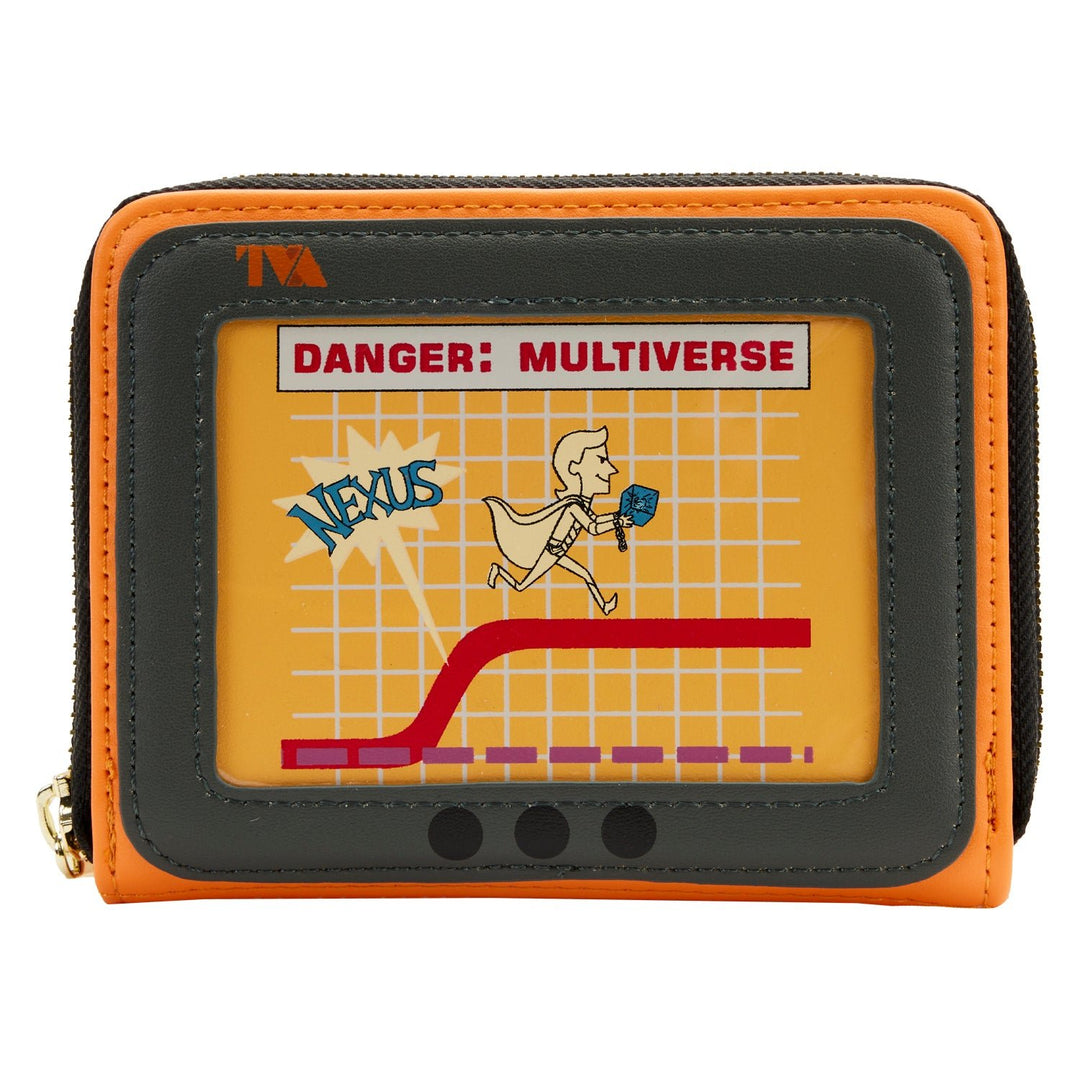 Loungefly Marvel Loki TVA Miss Minutes Zip-Around Wallet - Front