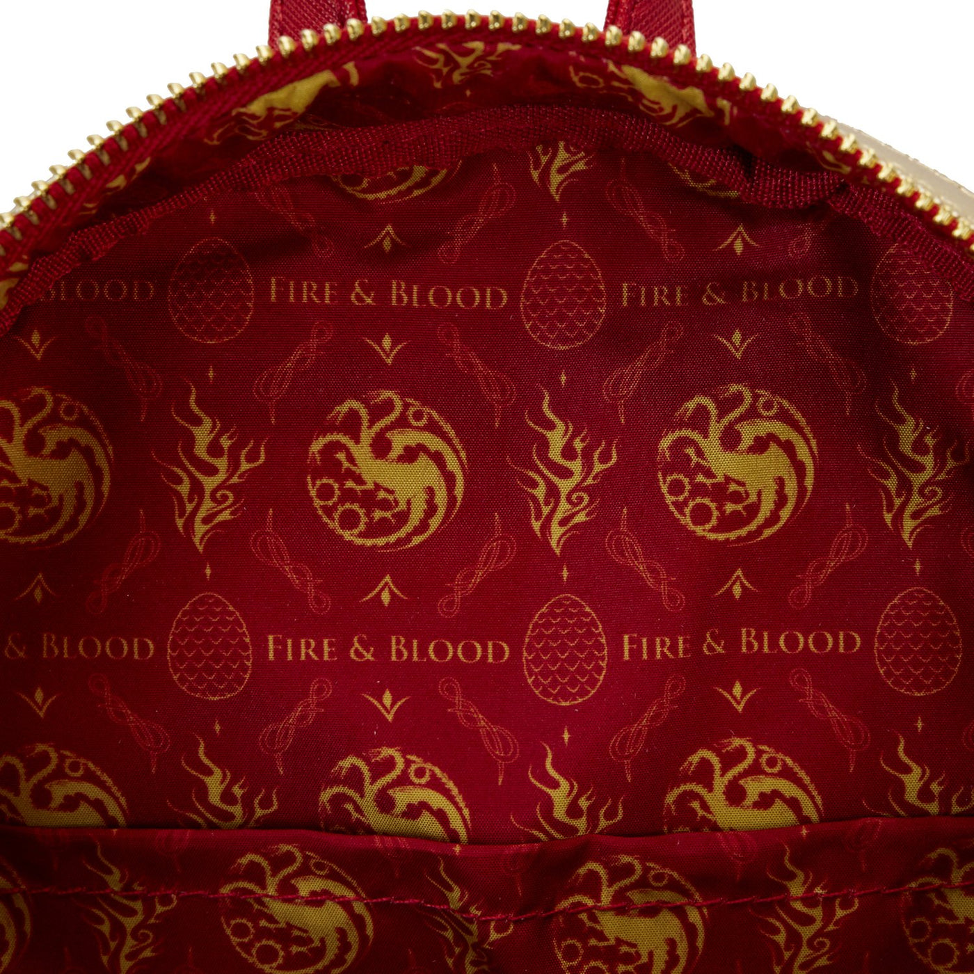 Loungefly HBO House of the Dragon Targaryen Mini Backpack - Interior Lining