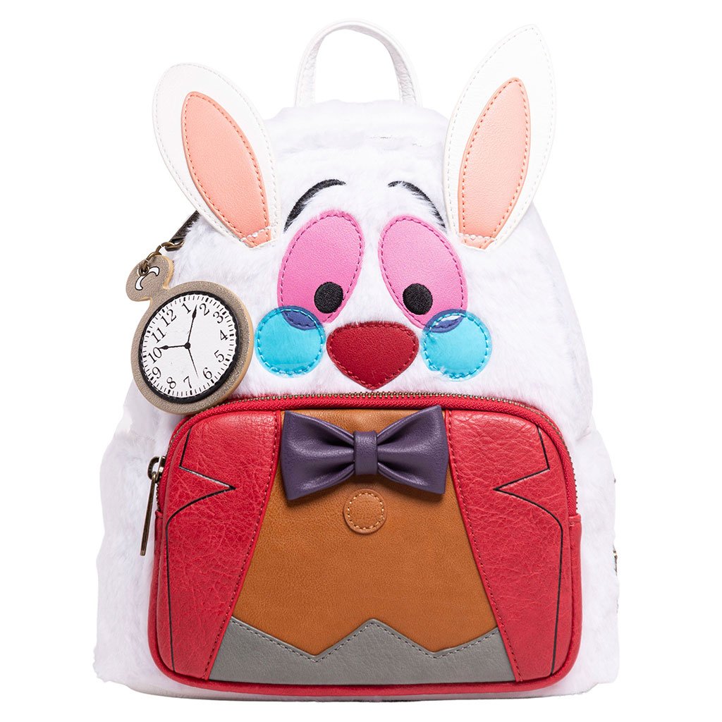 707 Street Exclusive - Loungefly Disney Alice in Wonderland White Rabbit Mini Backpack - Front