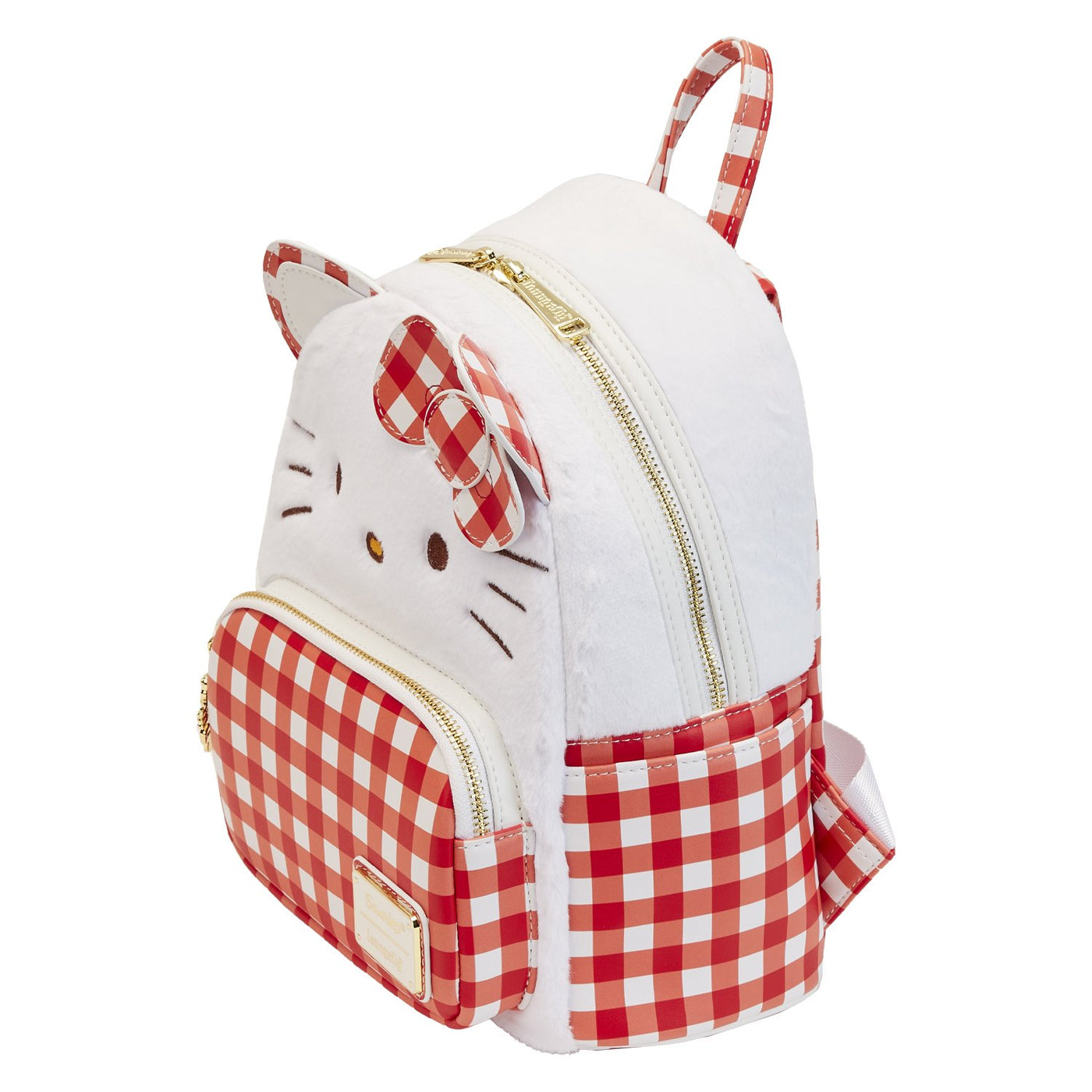 671803447134 - Loungefly Sanrio Hello Kitty Gingham Cosplay Mini Backpack - Top View