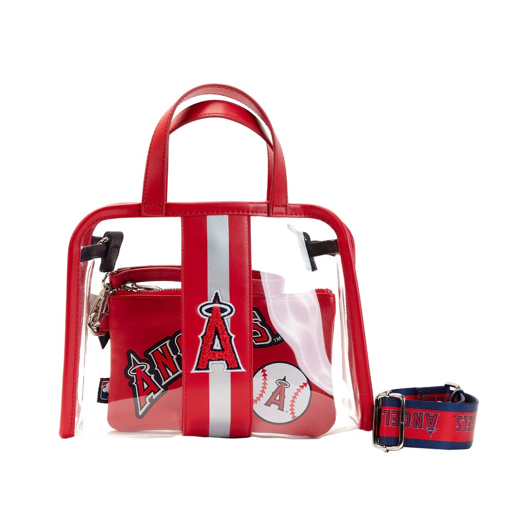 Loungefly MLB Anaheim Angels Stadium Crossbody with Pouch - Front With Pouch - 671803422216