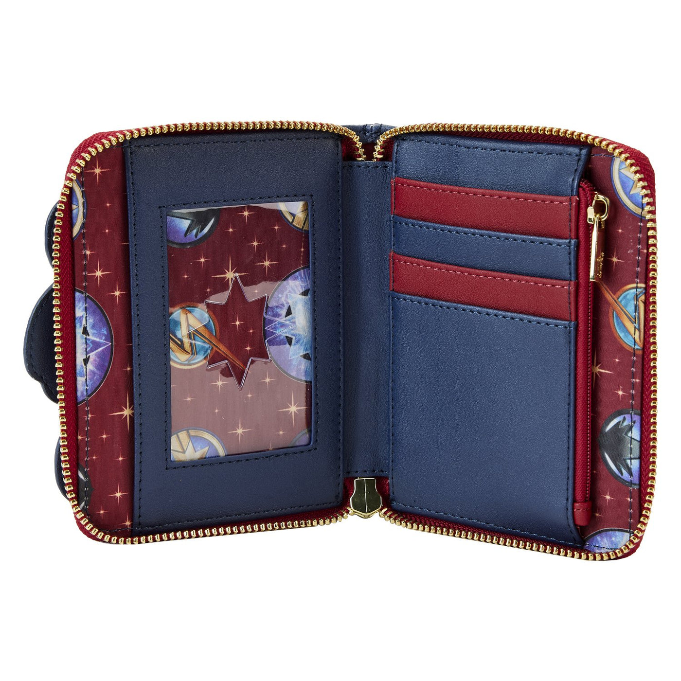 671803393066 - Loungefly Marvel The Marvels Group Zip-Around Wallet - Interior