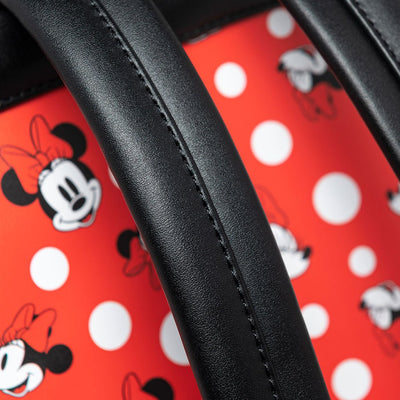 707 Street Exclusive - Loungefly Disney Minnie Mouse Polka Dot Red Mini Backpack - Strap