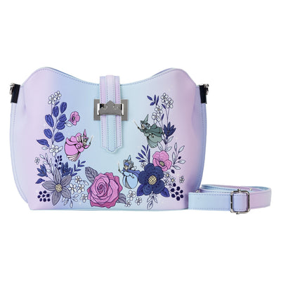 Loungefly Disney Sleeping Beauty 65th Anniversary Floral Crown Crossbody - Front