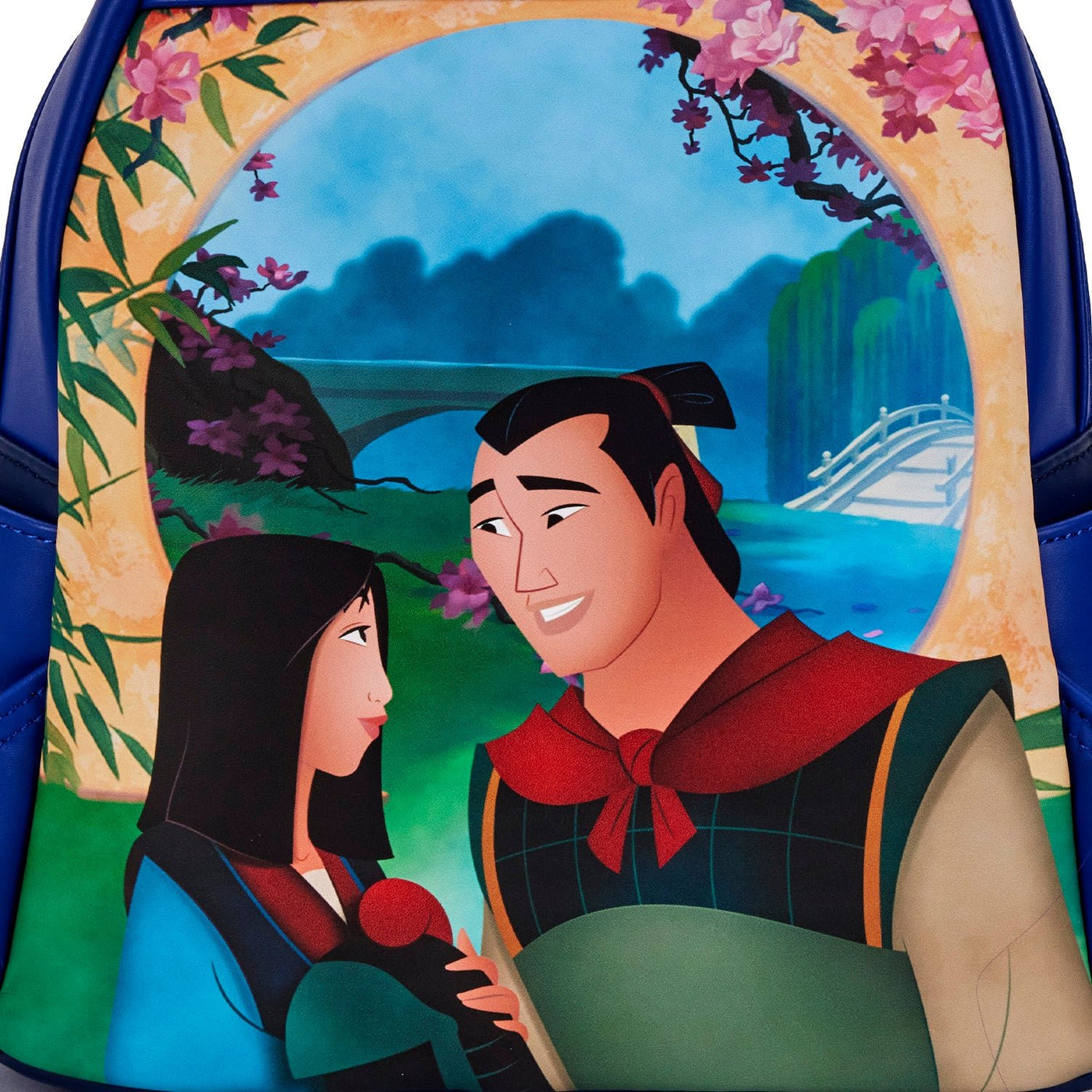 Loungefly Disney Mulan Castle Light Up Mini Backpack - Back Print