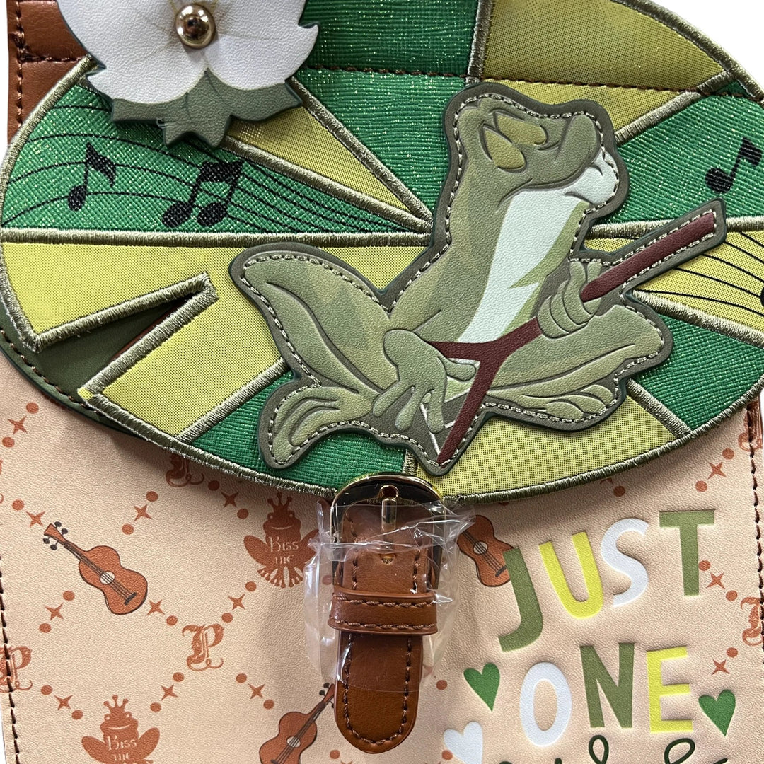 Danielle Nicole Disney Princess and the Frog Prince Naveen Monogram Mini Backpack - Close Up