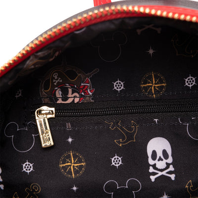 707 Street Exclusive - Loungefly Disney Pirate Mickey Mouse Cosplay Mini Backpack - Interior Lining