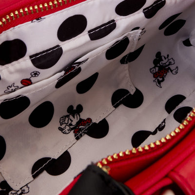 Loungefly Disney Minnie Rocks the Dots Figural Bow Crossbody - Interior