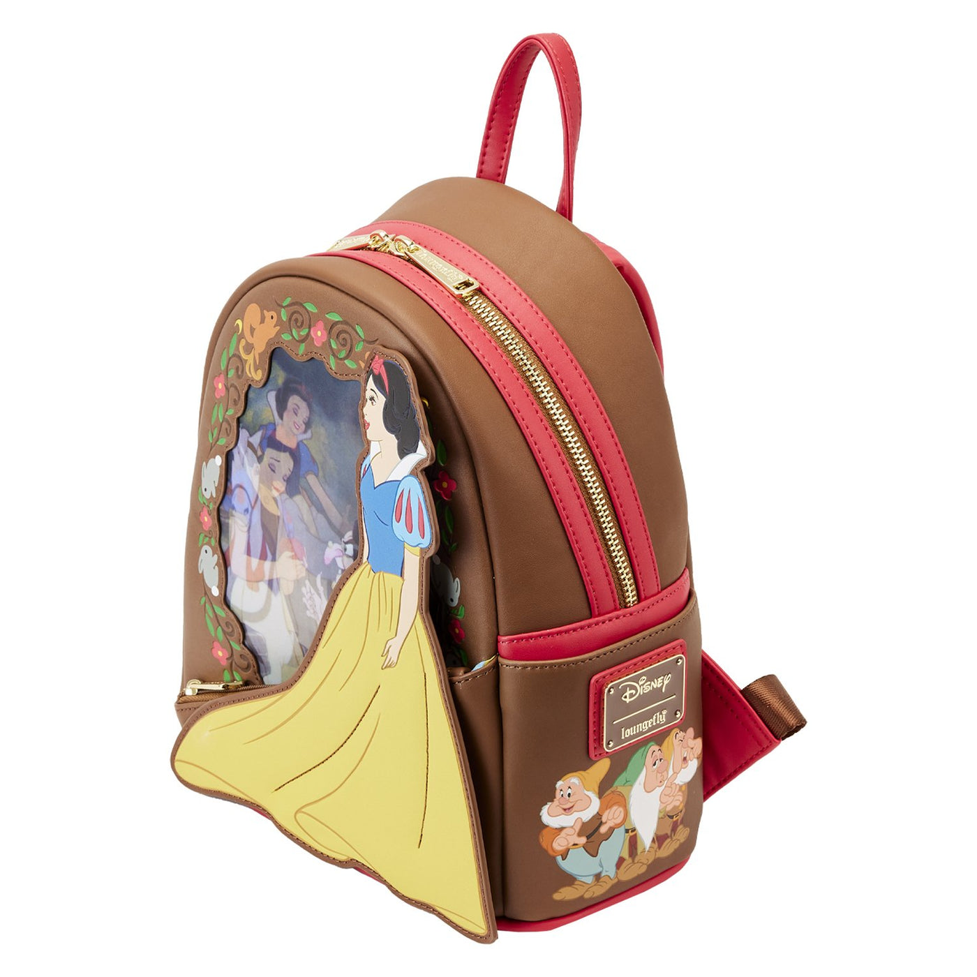 Loungefly Disney Snow White Lenticular Princess Series Mini Backpack - Top View - 671803391956