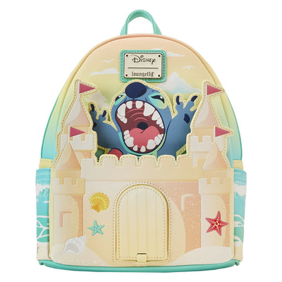 671803392601- Loungefly Disney Stitch Sandcastle Beach Surprise Mini Backpack - Moving Applique