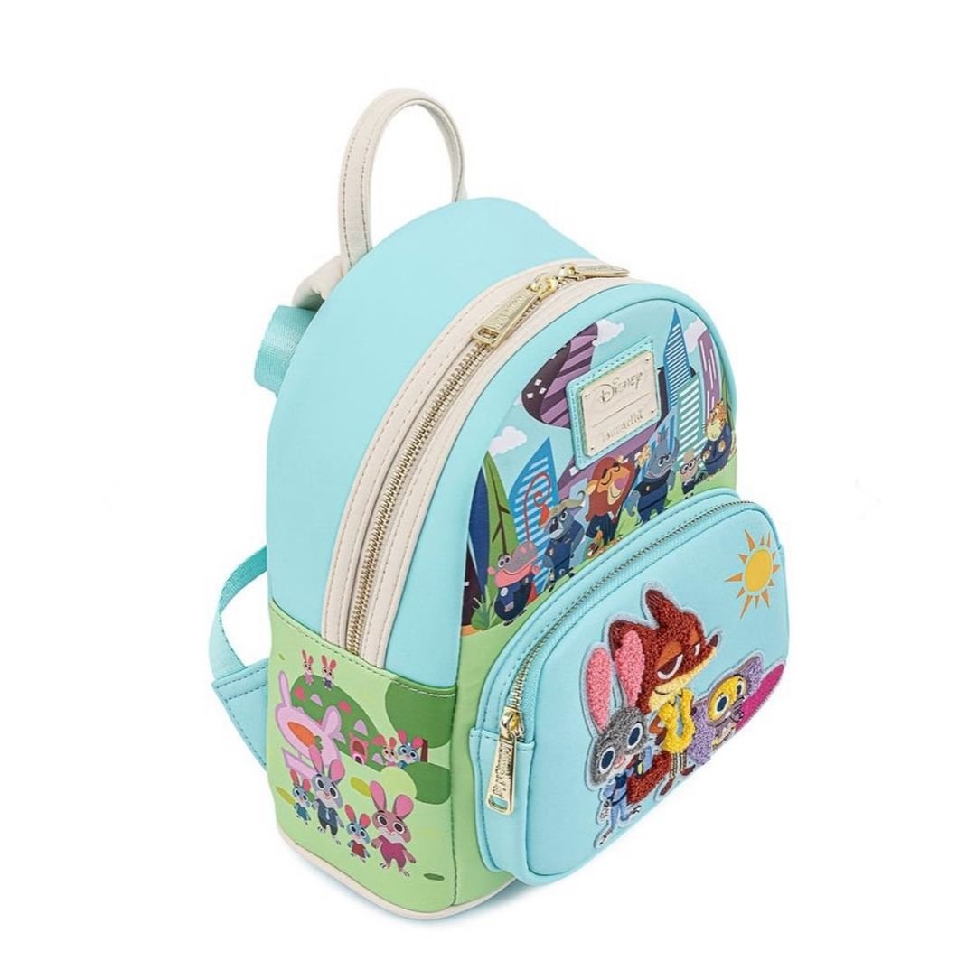 Loungefly Disney Zootopia Chibi Group Mini Backpack - Top