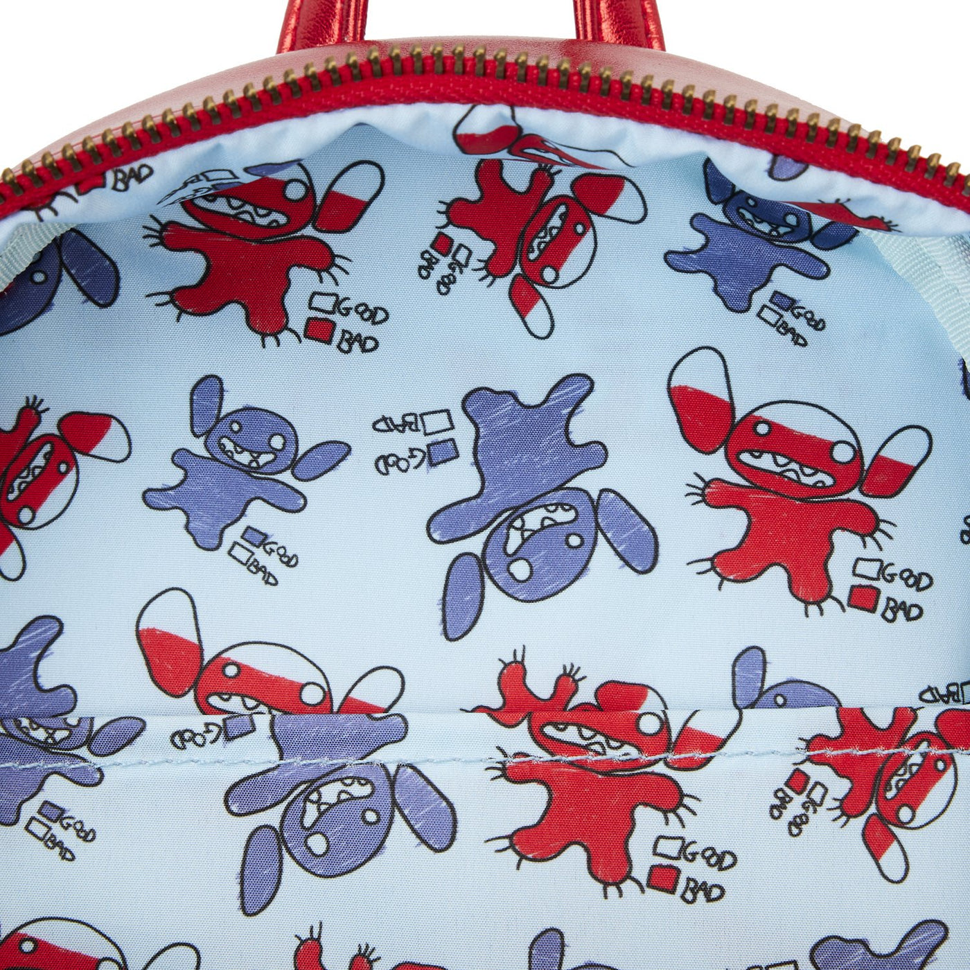 Loungefly Disney Stitch Devil Cosplay Mini Backpack - Interior Lining