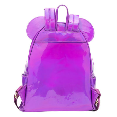 671803459748 - 707 Street Exclusive - Loungefly Disney Mickey Mouse Holographic Series Mini Backpack - Amethyst - Back