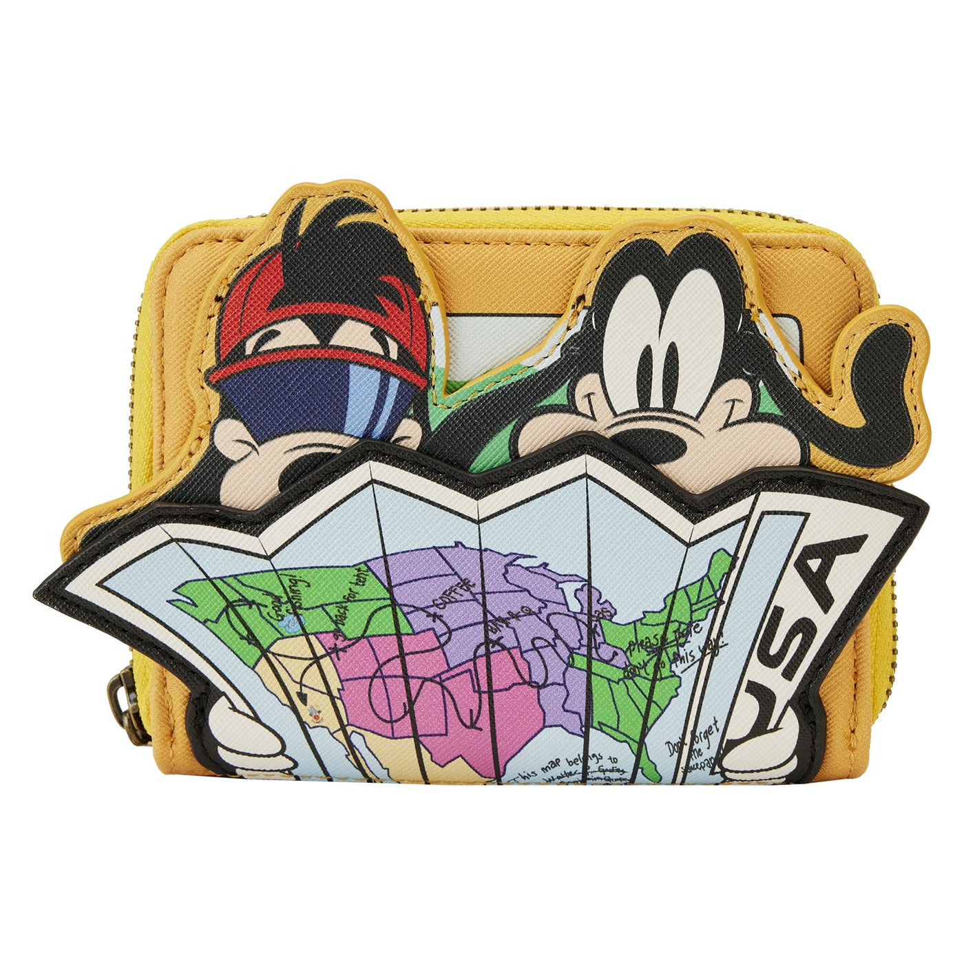 671803456303 - Loungefly Disney Goofy Movie Road Trip Zip-Around Wallet - Front
