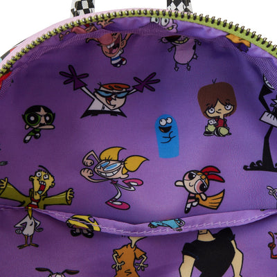 671803465060 - Loungefly Cartoon Network Retro Collage Mini Backpack - Interior Lining