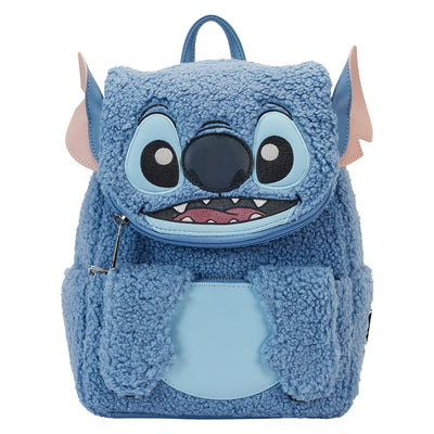 Loungefly Disney Stitch Plush Pocket Mini Backpack - Front
