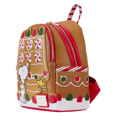 Loungefly Peanuts Snoopy Gingerbread House Mini Backpack - Side View