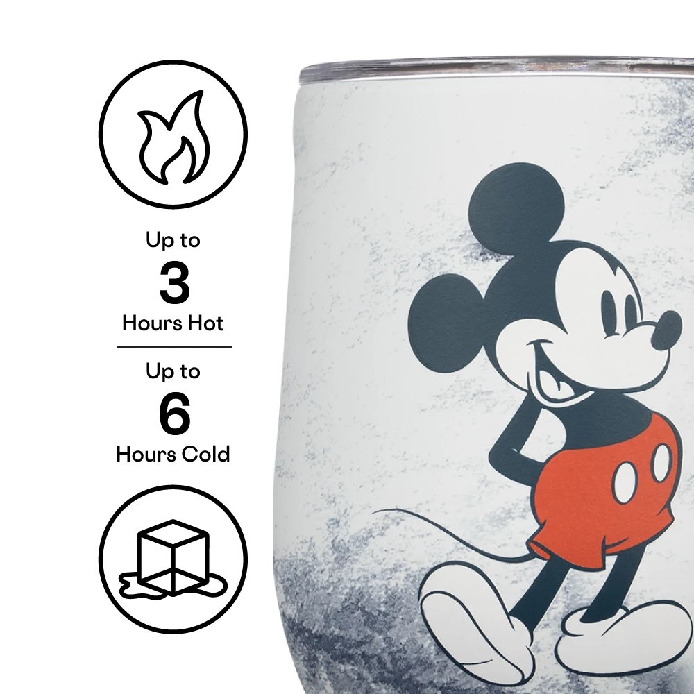 Corkcicle Disney Tie Dye Mickey Mouse 12oz Stemless Cup - Close Up