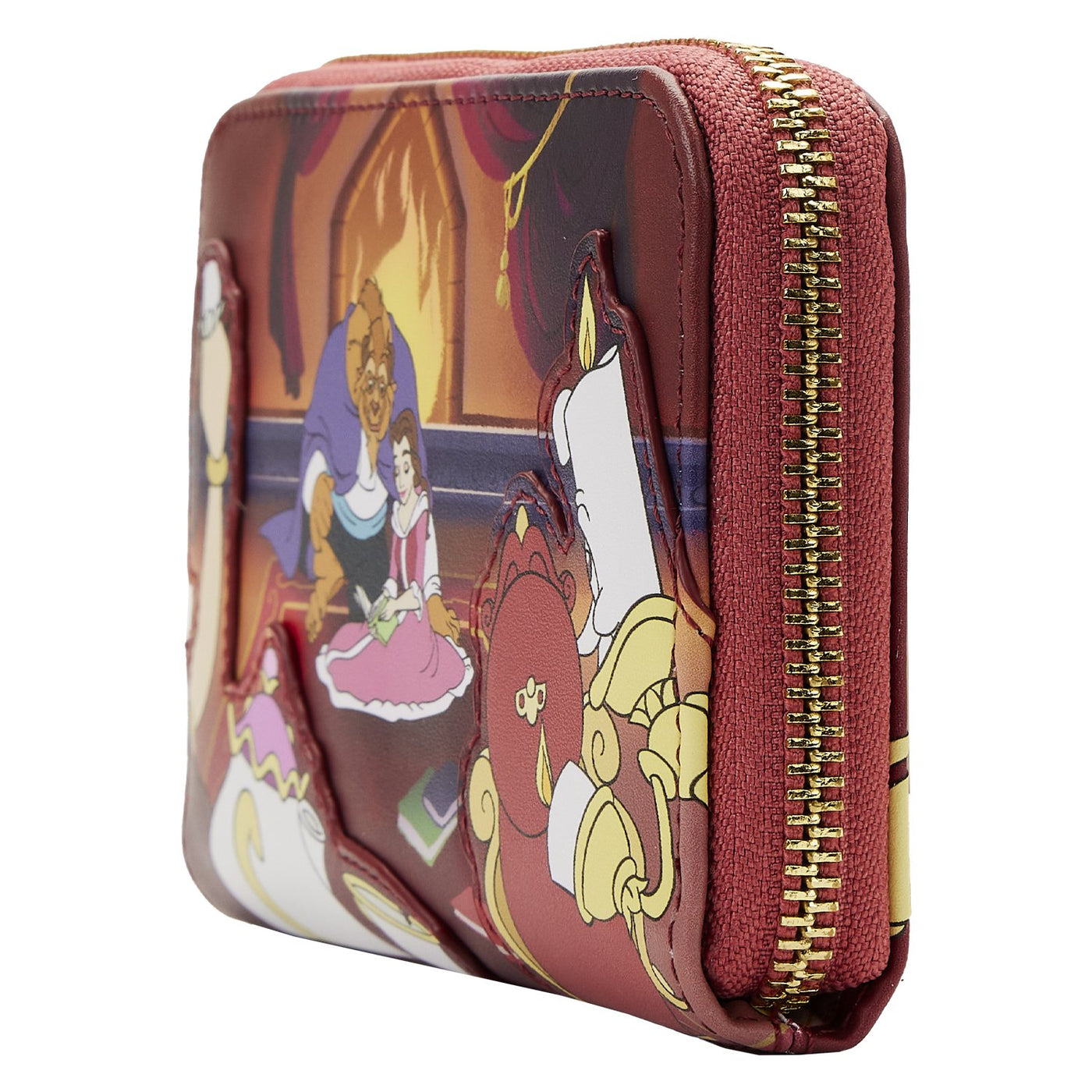 Loungefly Disney Beauty and the Beast Fireplace Scene Zip-Around Wallet - Side View