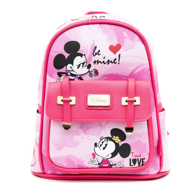 WondaPop Disney Pastel Mickey and Minnie Mini Backpack - Front