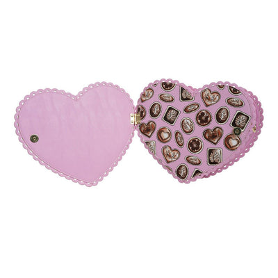 Loungefly Disney Lilo & Stitch Angel Kiss Chocolate Box Heart Crossbody - Inside
