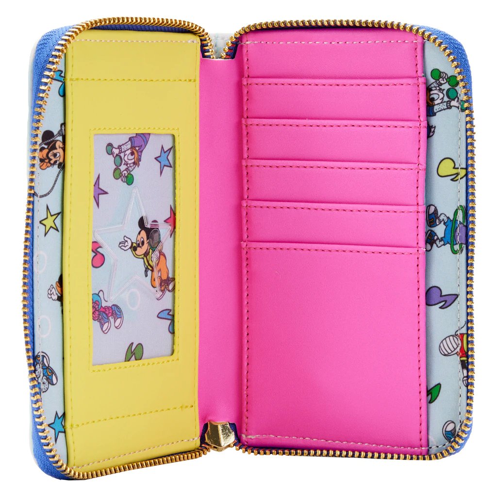 Loungefly Disney Mousercise Zip-Around Wallet - Interior