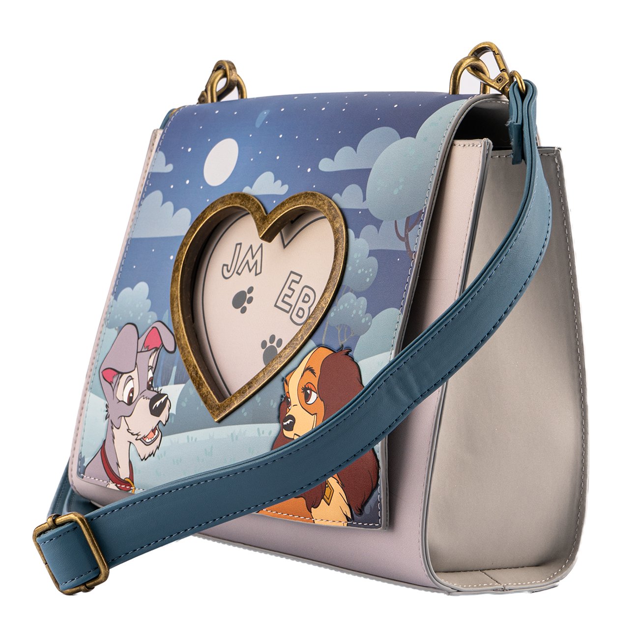 Loungefly Disney Lady &amp;amp;amp; The Tramp Wet Cement Crossbody - Side